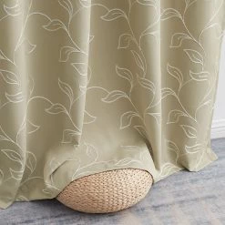 HLC.ME Onyx By Obscura Carol Floral Blackout Curtains - Taupe - Set Of 2 14 HLC.ME Onyx By Obscura Carol Floral Blackout Curtains - Taupe - Set Of 2