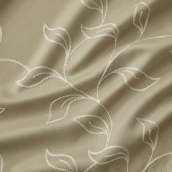 HLC.ME Carol Floral Blackout Grommet Patio Door Panel - Taupe/ Ivory