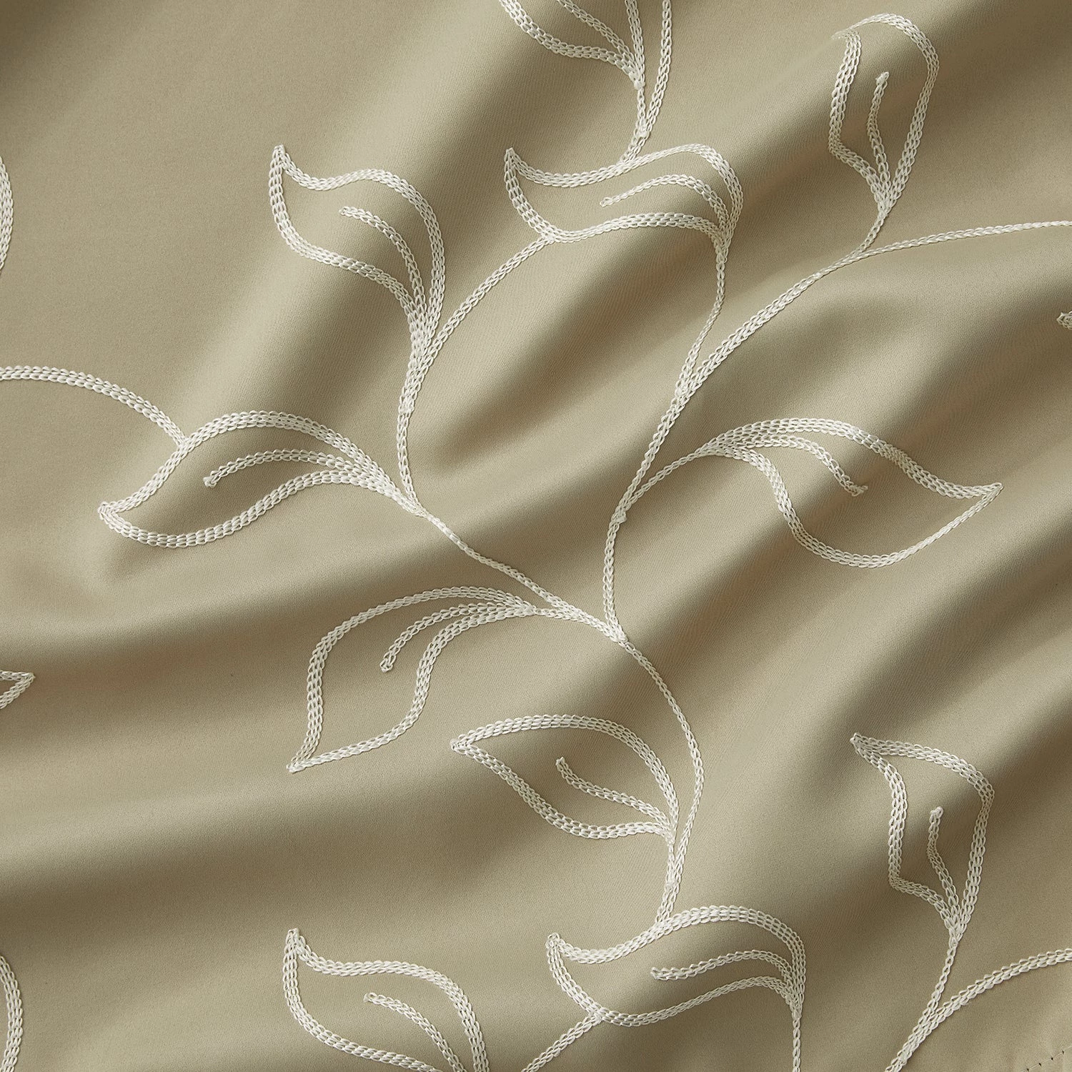 HLC.ME Onyx By Obscura Carol Floral Blackout Curtains - Taupe - Set Of 2 8 HLC.ME Onyx By Obscura Carol Floral Blackout Curtains - Taupe - Set Of 2