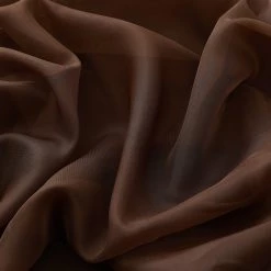 HLC.ME Lucento Sheer Window Scarf - Chocolate Brown Sheer Curtains
