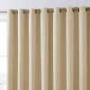 HLC.ME Dakota 100% Blackout Grommet Patio Door Panel - Taupe Faux Linen Curtains 1 HLC.ME Dakota 100% Blackout Grommet Patio Door Panel - Taupe Faux Linen Curtains