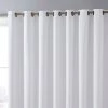 HLC.ME Faux Linen Curtains Dakota 100% Blackout Grommet Patio Door Panel - White