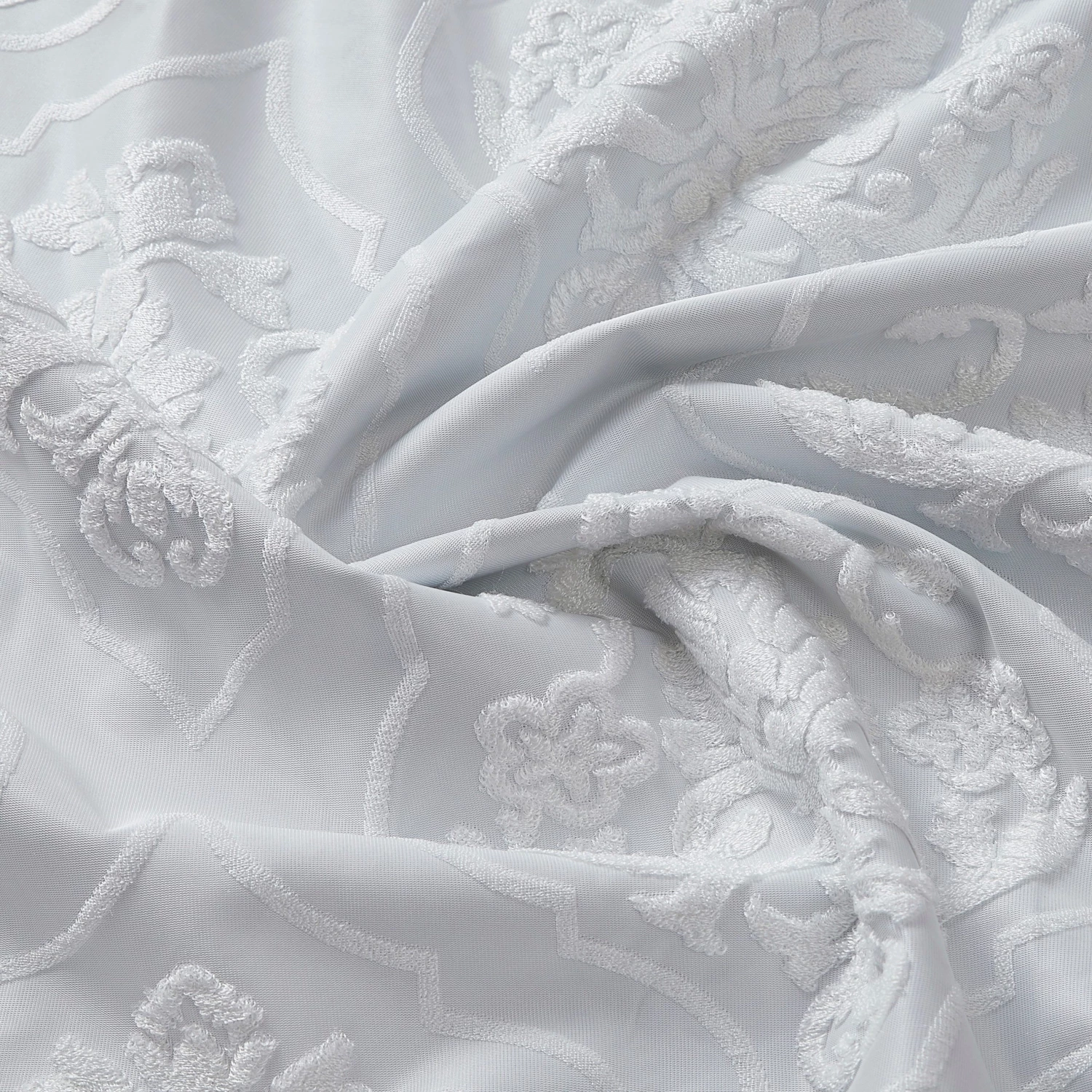 HLC.ME Damask Flocked 100% Blackout Grommet Patio Door Panel - Ivory 8 HLC.ME Damask Flocked 100% Blackout Grommet Patio Door Panel - Ivory