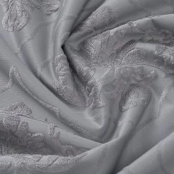 HLC.ME Damask Flocked 100% Blackout Grommet Patio Door Panel - Grey