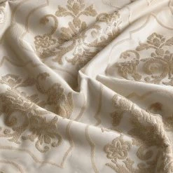 HLC.ME Damask Flocked 100% Blackout Grommet Curtain Panels - Taupe - Set Of 2 12 HLC.ME Damask Flocked 100% Blackout Grommet Curtain Panels - Taupe - Set Of 2