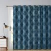 HLC.ME Damask Flocked 100% Blackout Grommet Patio Door Panel - Teal