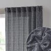 HLC.ME Faux Linen Curtains Emily Faux Linen Grommet Curtain Panels - Charcoal Grey - Set Of 2 1 HLC.ME Faux Linen Curtains Emily Faux Linen Grommet Curtain Panels - Charcoal Grey - Set Of 2