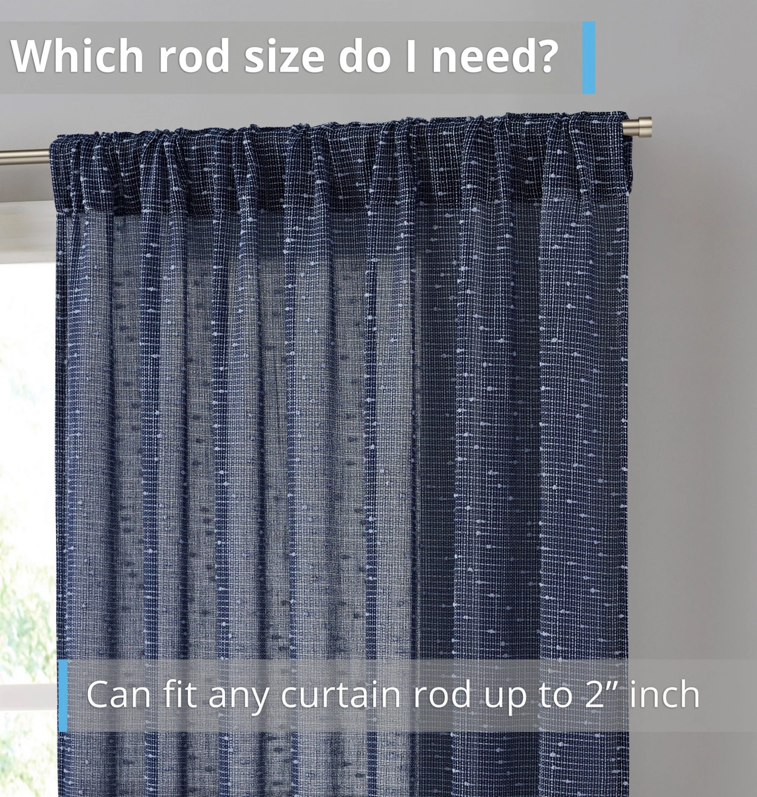 HLC.ME Faux Linen Curtains Emily Faux Linen Grommet Curtain Panels - Navy Blue - Set Of 2 5 HLC.ME Faux Linen Curtains Emily Faux Linen Grommet Curtain Panels - Navy Blue - Set Of 2