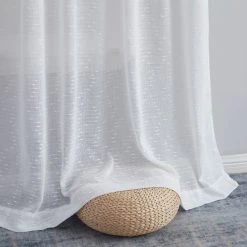 HLC.ME Emily Faux Linen Grommet Curtain Panels - White - Set Of 2 15 HLC.ME Emily Faux Linen Grommet Curtain Panels - White - Set Of 2