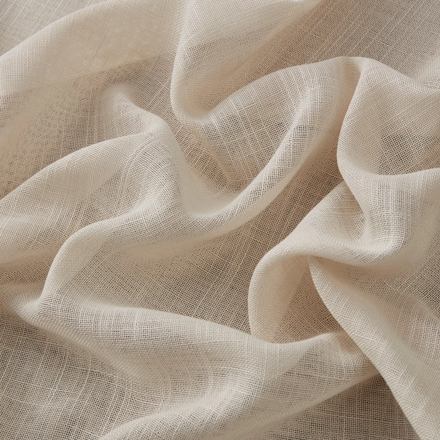 HLC.ME Faux Linen Curtains Abbey Faux Linen Grommet Curtain Valance - Beige 6 HLC.ME Faux Linen Curtains Abbey Faux Linen Grommet Curtain Valance - Beige