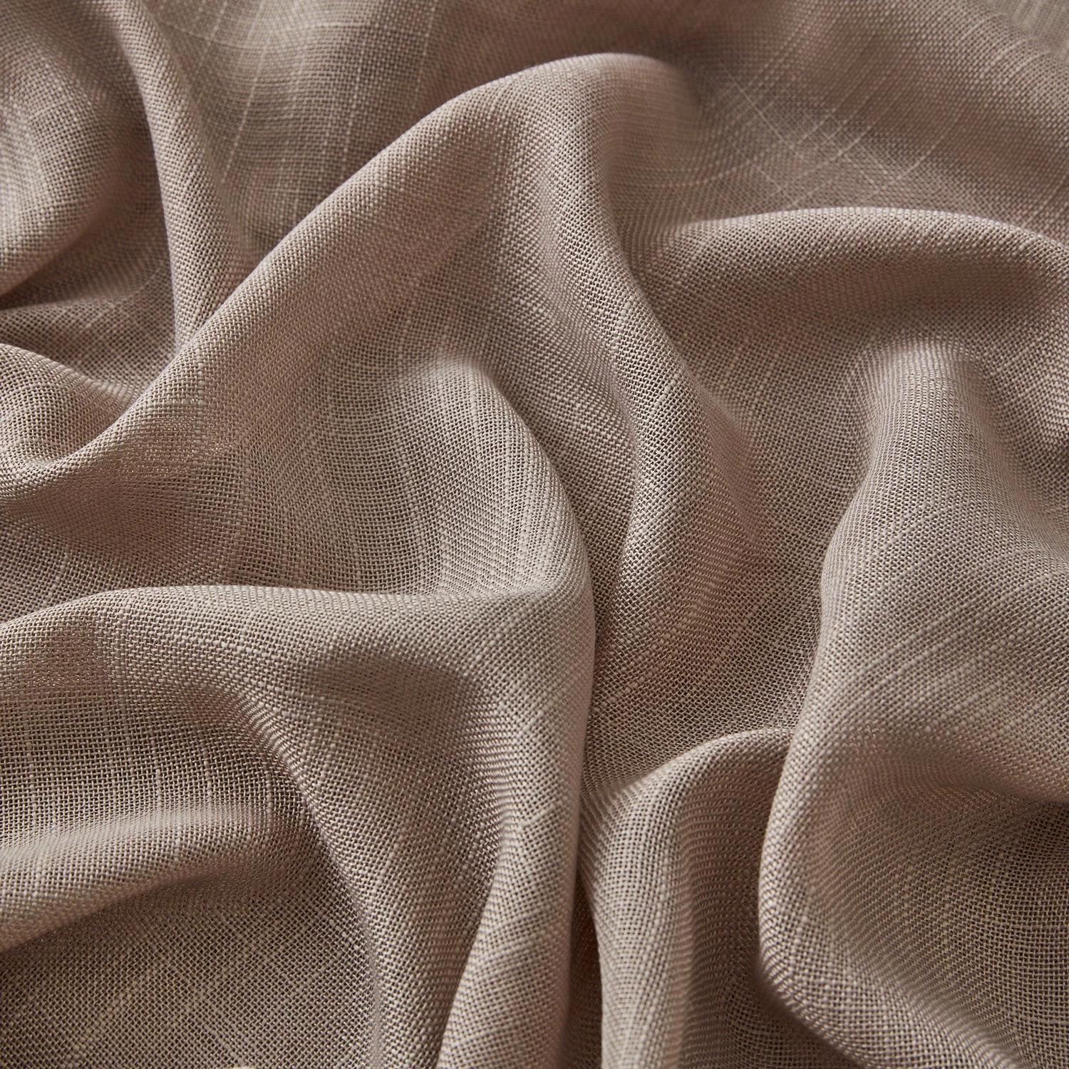 HLC.ME Faux Linen Curtains Abbey Faux Linen Grommet Curtain Valance - Taupe 6 HLC.ME Faux Linen Curtains Abbey Faux Linen Grommet Curtain Valance - Taupe