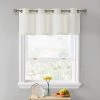 HLC.ME Abbey Faux Linen Grommet Curtain Valance - Oatmeal Beige Faux Linen Curtains 2 HLC.ME Abbey Faux Linen Grommet Curtain Valance - Oatmeal Beige Faux Linen Curtains