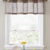 HLC.ME Faux Linen Curtains Abbey Faux Linen Grommet Curtain Valance - Taupe