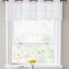 HLC.ME Abbey Faux Linen Grommet Curtain Valance - White Faux Linen Curtains 1 HLC.ME Abbey Faux Linen Grommet Curtain Valance - White Faux Linen Curtains