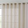 HLC.ME Abbey Faux Linen Grommet Patio Door Panel - Beige