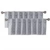 HLC.ME Franklin Moroccan Trellis 100% Blackout Back Tab Valance - Light Grey
