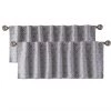 HLC.ME Franklin Moroccan Trellis 100% Blackout Back Tab Valance - Grey