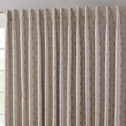 HLC.ME Franklin Moroccan Trellis 100% Blackout Patio Door Panel - Taupe