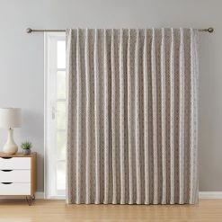 HLC.ME Franklin Moroccan Trellis 100% Blackout Patio Door Panel - Taupe