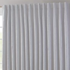 HLC.ME Faux Linen Curtains Franklin Moroccan Trellis 100% Blackout Patio Door Panel - White