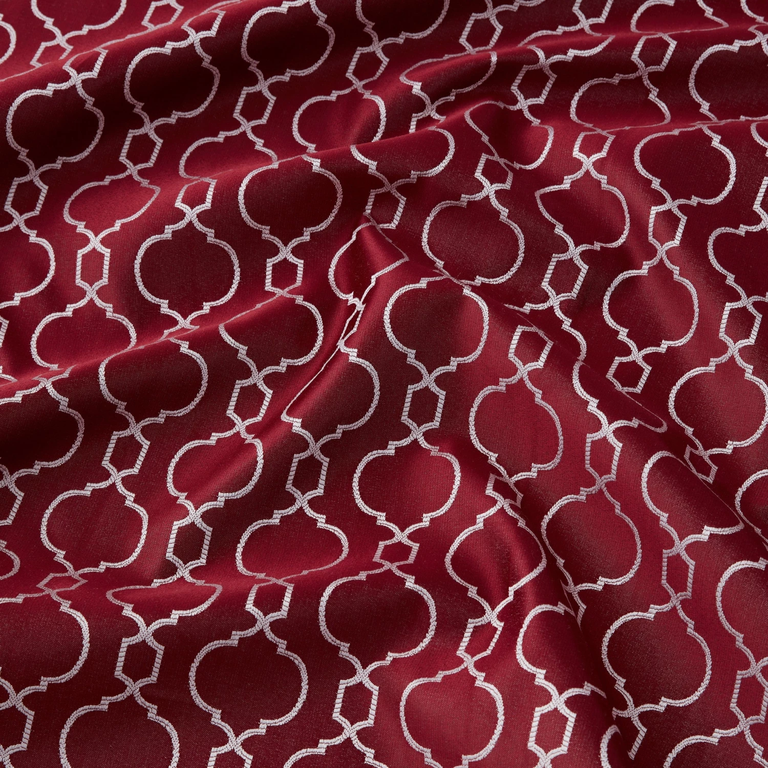 HLC.ME Blackout Curtains Franklin Moroccan Trellis 100% Complete Blackout Back Tab Curtains - Burgundy - Set Of 2 9 HLC.ME Blackout Curtains Franklin Moroccan Trellis 100% Complete Blackout Back Tab Curtains - Burgundy - Set Of 2