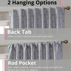 HLC.ME Franklin Moroccan Trellis 100% Blackout Patio Door Panel - Silver/Light Grey Faux Linen Curtains 11 HLC.ME Franklin Moroccan Trellis 100% Blackout Patio Door Panel - Silver/Light Grey Faux Linen Curtains