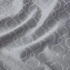 HLC.ME Franklin Moroccan Trellis 100% Blackout Patio Door Panel - Silver/Light Grey Faux Linen Curtains 15 HLC.ME Franklin Moroccan Trellis 100% Blackout Patio Door Panel - Silver/Light Grey Faux Linen Curtains