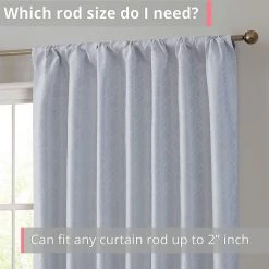 HLC.ME Faux Linen Curtains Franklin Moroccan Trellis 100% Blackout Patio Door Panel - White