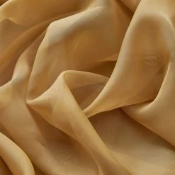 HLC.ME Lucento Sheer Window Scarf - Gold Sheer Curtains
