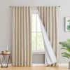 HLC.ME Blackout Curtains Hamilton 100% Blackout Curtain Panels - Beige - Set Of 2 1 HLC.ME Blackout Curtains Hamilton 100% Blackout Curtain Panels - Beige - Set Of 2