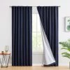 HLC.ME Blackout Curtains Hamilton 100% Blackout Curtain Panels - Navy Blue - Set Of 2 2 HLC.ME Blackout Curtains Hamilton 100% Blackout Curtain Panels - Navy Blue - Set Of 2