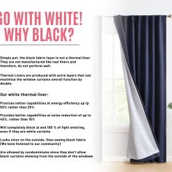 HLC.ME Blackout Curtains Hamilton 100% Blackout Curtain Panels - Navy Blue - Set Of 2 12 HLC.ME Blackout Curtains Hamilton 100% Blackout Curtain Panels - Navy Blue - Set Of 2