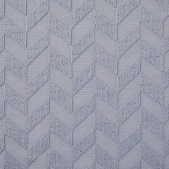 HLC.ME Herringbone Lace Sheer Rod Pocket Curtain Panels - Silver Grey - Set Of 2