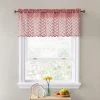 HLC.ME Herringbone Lace Sheer Rod Pocket Cafe Valance - Pink 2 HLC.ME Herringbone Lace Sheer Rod Pocket Cafe Valance - Pink