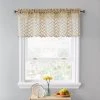 HLC.ME Herringbone Lace Sheer Rod Pocket Cafe Valance - Taupe Faux Linen Curtains 1 HLC.ME Herringbone Lace Sheer Rod Pocket Cafe Valance - Taupe Faux Linen Curtains