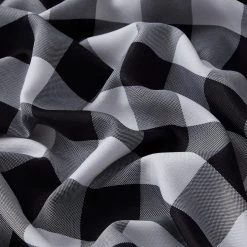 HLC.ME Hilltop Buffalo Textured Back Tab Window Curtain Tiers - Black - Set Of 2 Faux Linen Curtains 12 HLC.ME Hilltop Buffalo Textured Back Tab Window Curtain Tiers - Black - Set Of 2 Faux Linen Curtains