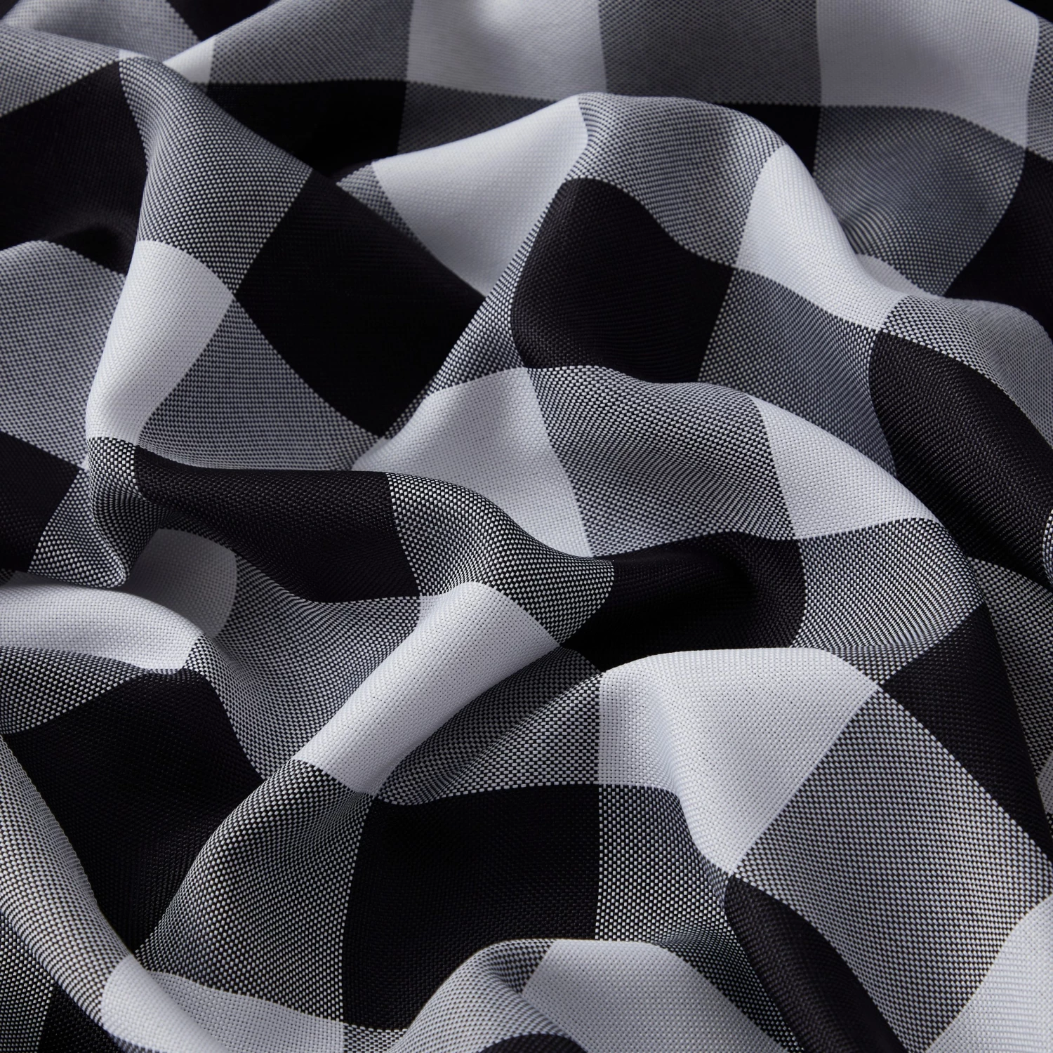 HLC.ME Hilltop Buffalo Check Textured Grommet Curtain Panels - Black - Set Of 2 8 HLC.ME Hilltop Buffalo Check Textured Grommet Curtain Panels - Black - Set Of 2