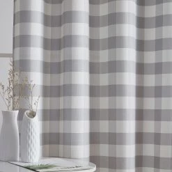 HLC.ME Faux Linen Curtains Hilltop Buffalo Textured Back Tab Curtain Valance - Dove Grey 12 HLC.ME Faux Linen Curtains Hilltop Buffalo Textured Back Tab Curtain Valance - Dove Grey