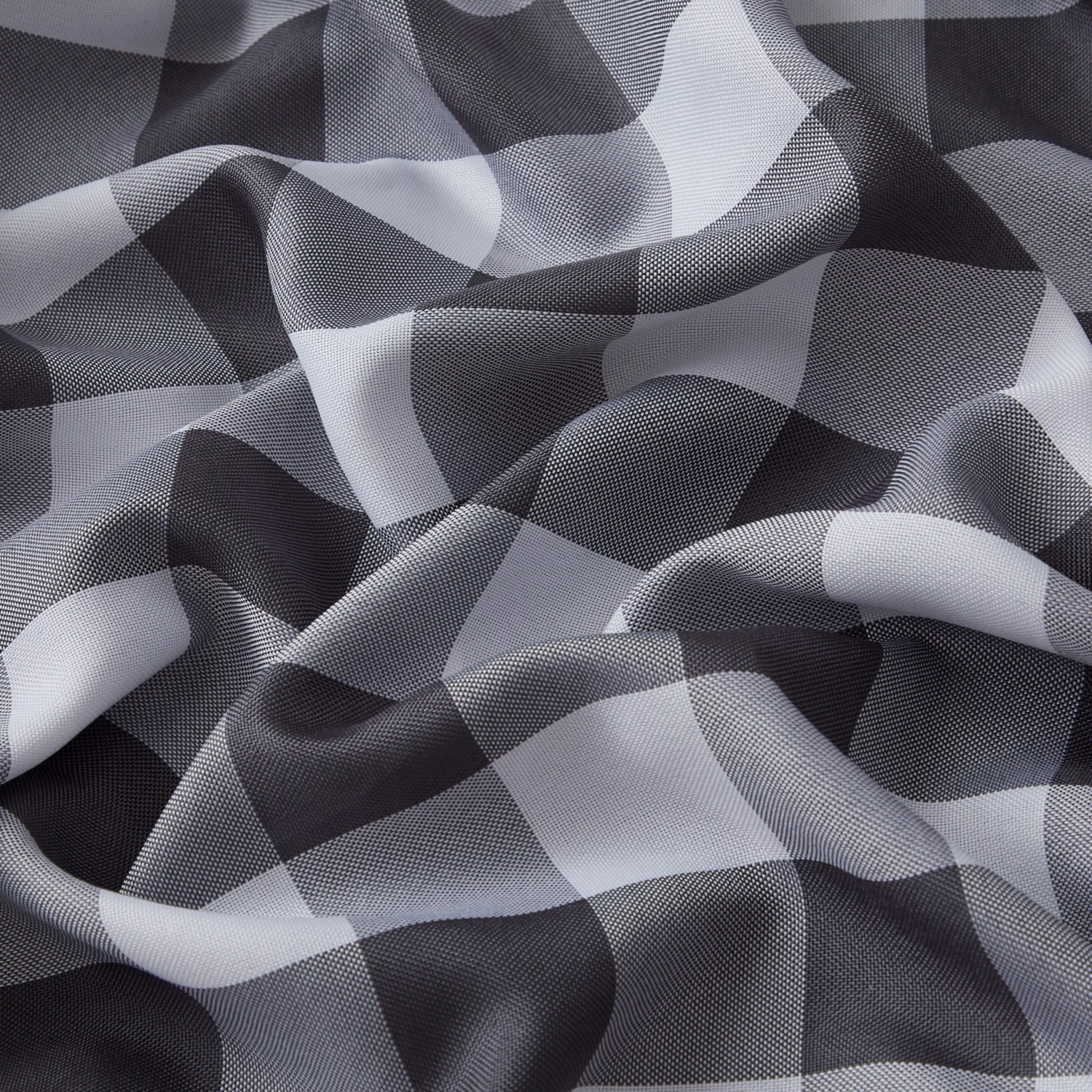 HLC.ME Faux Linen Curtains Hilltop Buffalo Check Textured Grommet Curtain Panels - Grey - Set Of 2 8 HLC.ME Faux Linen Curtains Hilltop Buffalo Check Textured Grommet Curtain Panels - Grey - Set Of 2