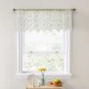 HLC.ME Isabella Floral Sheer Rod Pocket Valance - Beige 1 HLC.ME Isabella Floral Sheer Rod Pocket Valance - Beige