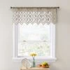HLC.ME Isabella Floral Sheer Rod Pocket Valance - Taupe 2 HLC.ME Isabella Floral Sheer Rod Pocket Valance - Taupe