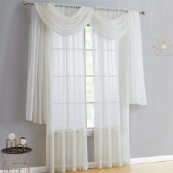 HLC.ME Lucento Sheer Window Scarf - Ivory