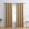 HLC.ME Blackout Curtains Laurance 100% Blackout Grommet Curtain Panels - Pebble Taupe - Set Of 2 2 HLC.ME Blackout Curtains Laurance 100% Blackout Grommet Curtain Panels - Pebble Taupe - Set Of 2