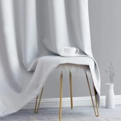 HLC.ME Laurance 100% Blackout Grommet Curtain Panels - Antique Silver - Set Of 2 Blackout Curtains 13 HLC.ME Laurance 100% Blackout Grommet Curtain Panels - Antique Silver - Set Of 2 Blackout Curtains