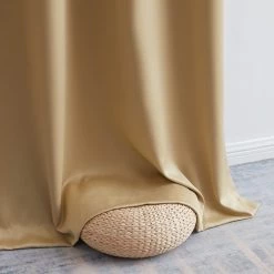 HLC.ME Blackout Curtains Laurance 100% Blackout Grommet Curtain Panels - Pebble Taupe - Set Of 2