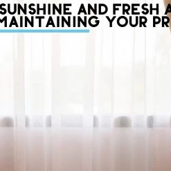 HLC.ME Sheer Grommet Curtain Panels - Bright Yellow - Set Of 2 Sheer Curtains