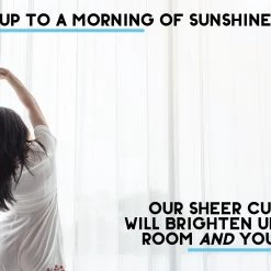 HLC.ME Lucento Sheer Rod Pocket Curtain Panels - Sage Green - Set Of 2 Sheer Curtains