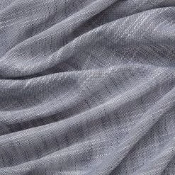 HLC.ME Madison Faux Linen Sheer Grommet Panels - Charcoal Grey - Set Of 2 Sheer Curtains