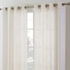 HLC.ME Madison Faux Linen Sheer Grommet Panels - Ivory - Set Of 2