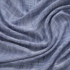 HLC.ME Madison Faux Linen Sheer Grommet Panels - Navy Blue - Set Of 2